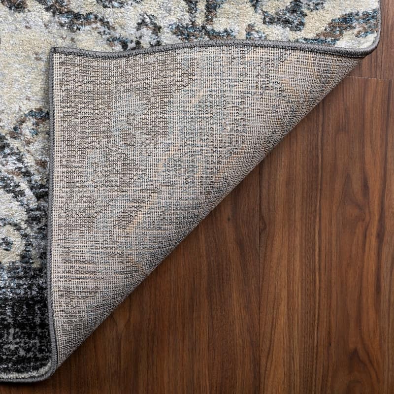 Addison Wellington Nottingham Grey/Blue Area Rug (9'6 x 13'2) - 9'6" x 13'2"