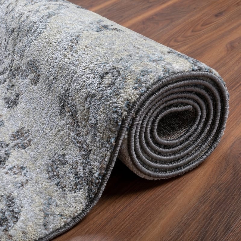 Addison Wellington Nottingham Grey/Blue Area Rug (9'6 x 13'2) - 9'6" x 13'2"