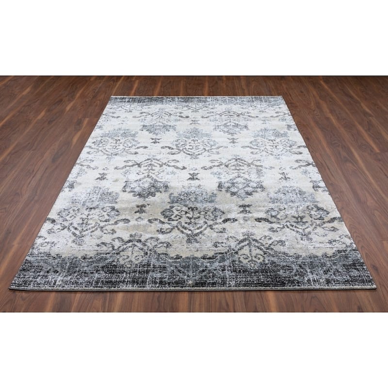 Addison Wellington Nottingham Grey/Blue Area Rug (9'6 x 13'2) - 9'6" x 13'2"