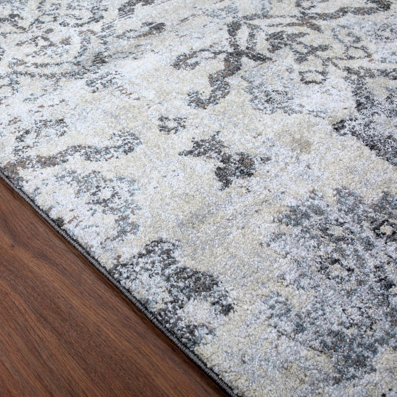 Addison Wellington Nottingham Grey/Blue Area Rug (9'6 x 13'2) - 9'6" x 13'2"