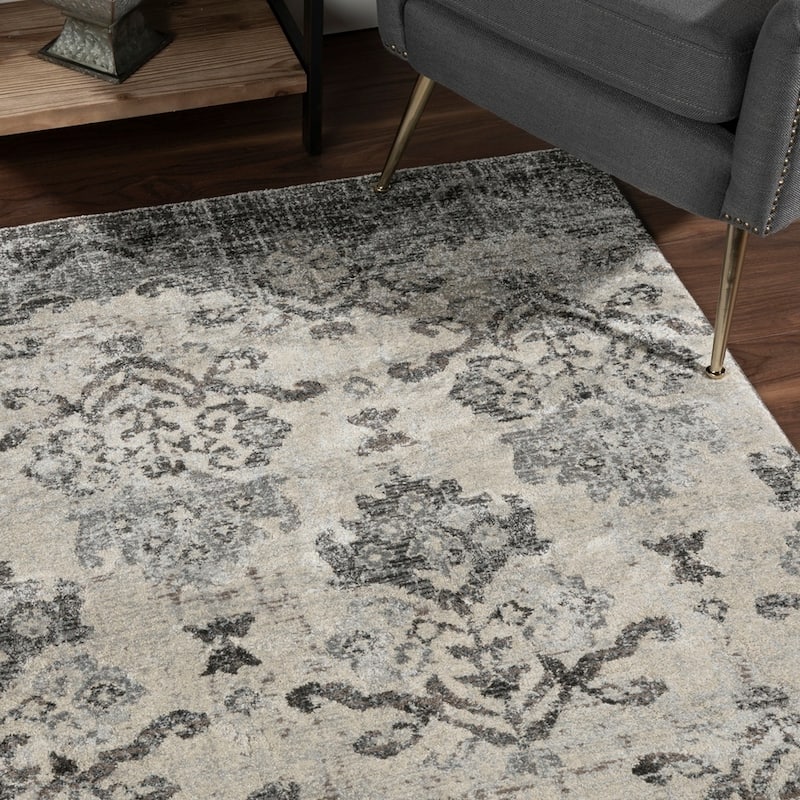 Addison Wellington Nottingham Grey/Blue Area Rug (9'6 x 13'2) - 9'6" x 13'2"