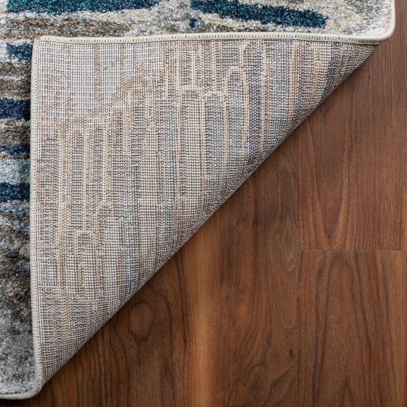 ADDISON Wellington Trellis Blue/Gray/Ivory Area Rug 7'10"X10'7" - 7'10" x 10'7"