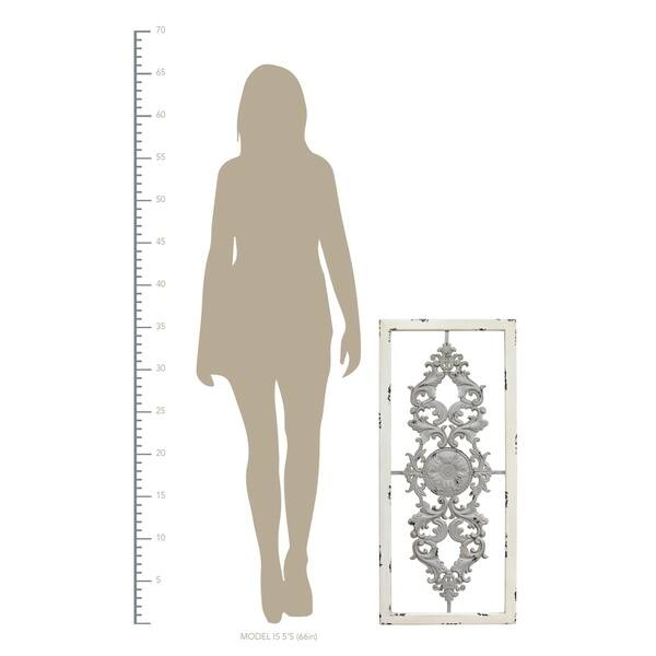 Shop Stratton Home Decor Grey Scroll Panel Wall Decor Overstock