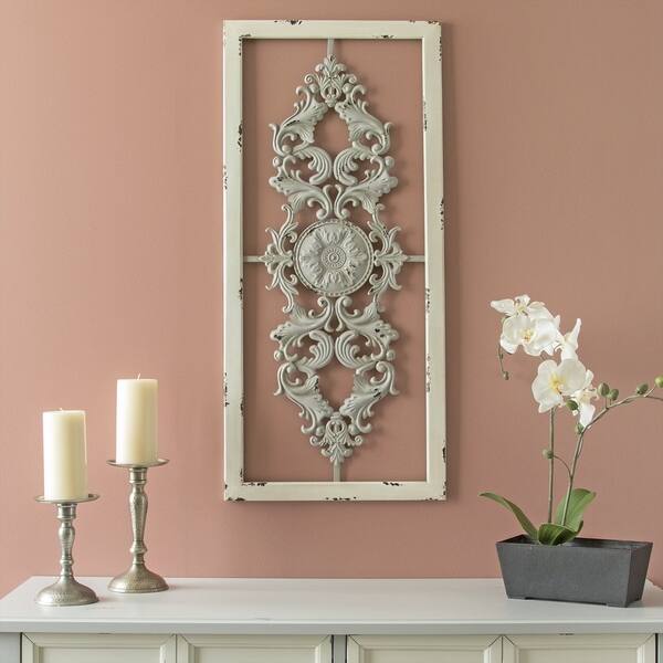 Shop Stratton Home Decor Grey Scroll Panel Wall Decor Overstock
