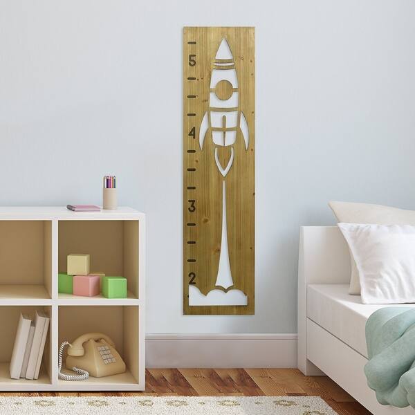 Shop Stratton Home Decor Rocketship Growth Chart Wall Decor