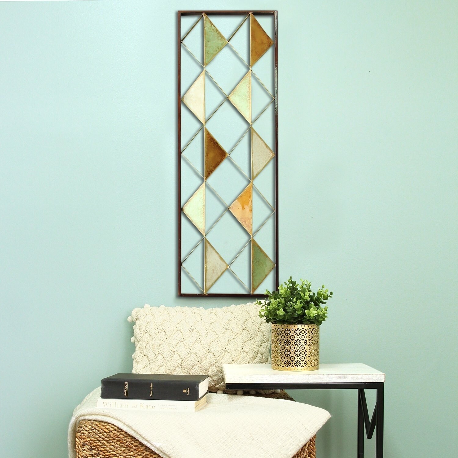 Shop Stratton Home Decor Multi Triangle Panel Wall Decor Overstock 18537119
