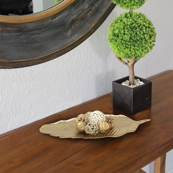Stratton Home Decor Gold Leaf Tabletop Tray Free Stratton Home Decor Gold Leaf Tabletop Tray Free