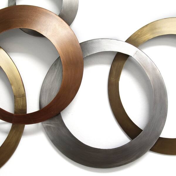 Shop Stratton Home Decor Multi Metallic Rings Wall Decor On Sale