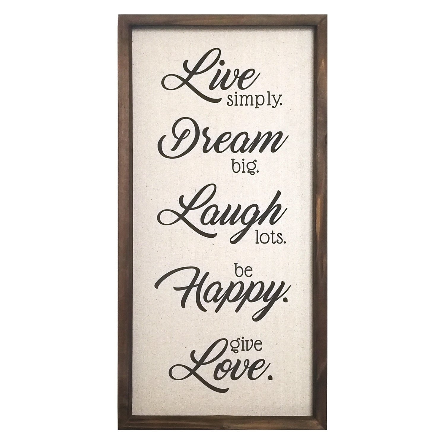Stratton Home Decor Hand Crafted Live Dream Laugh Hy Live Dream Laugh