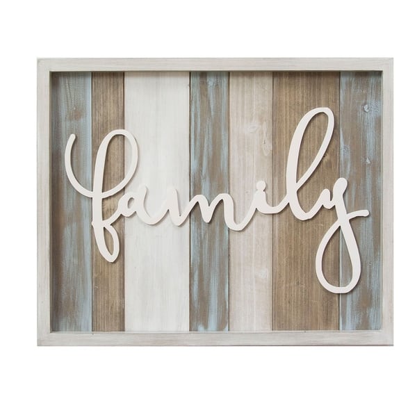 Shop Stratton Home Decor Rustic Family Wood Wall Decor Free