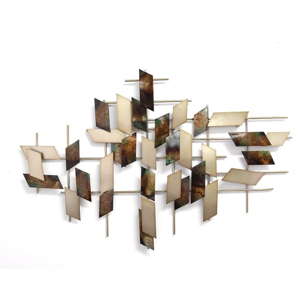 Shop Copper Grove Byfield Modern Mosaic Metal Wall Decor Ships