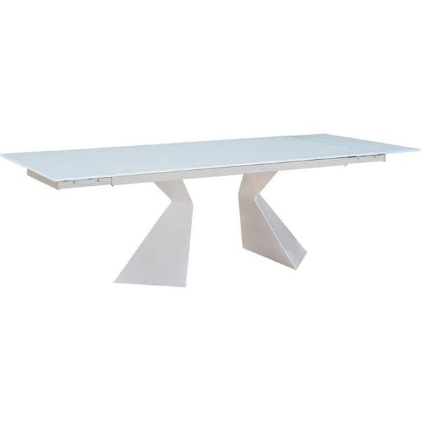Luca Home Extendable White Dining Table