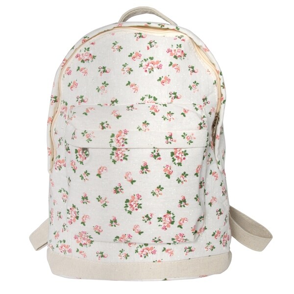 cream canvas backpack