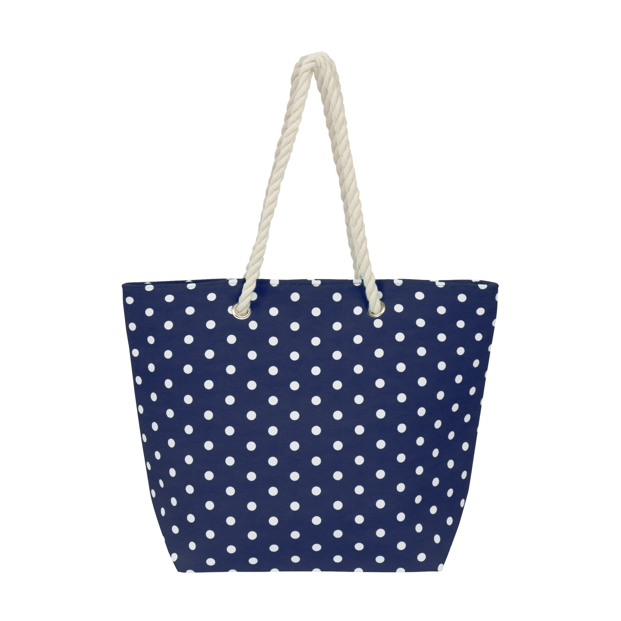 polka dot canvas bag
