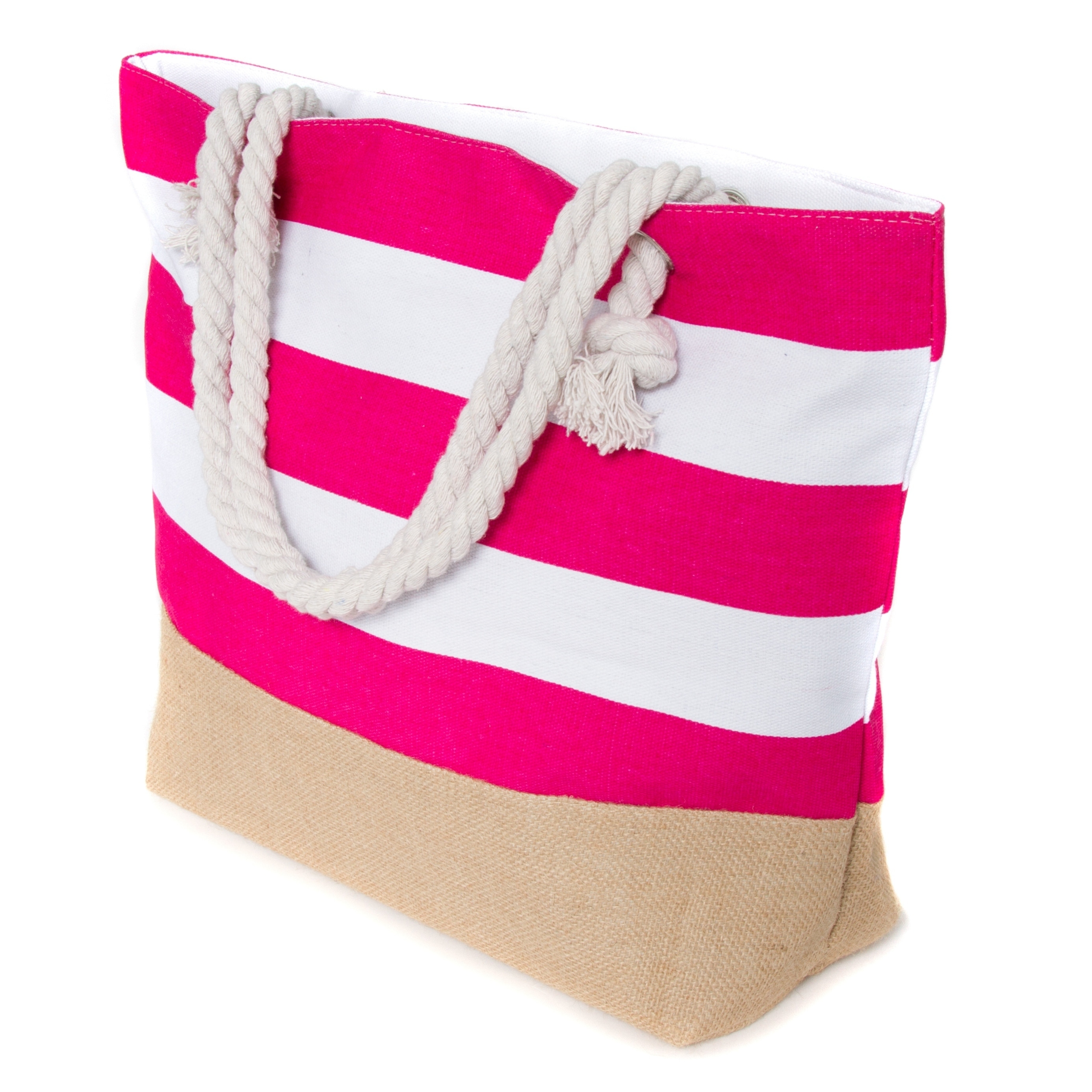 Large Beach Tote Bag with Zipper, Water Resistant Canvas Beach Bag - Bed  Bath & Beyond - 21135661