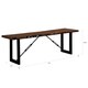 preview thumbnail 8 of 6, Mass 54" Farmhouse Wood Dining Bench with Metal Legs by Furniture of America