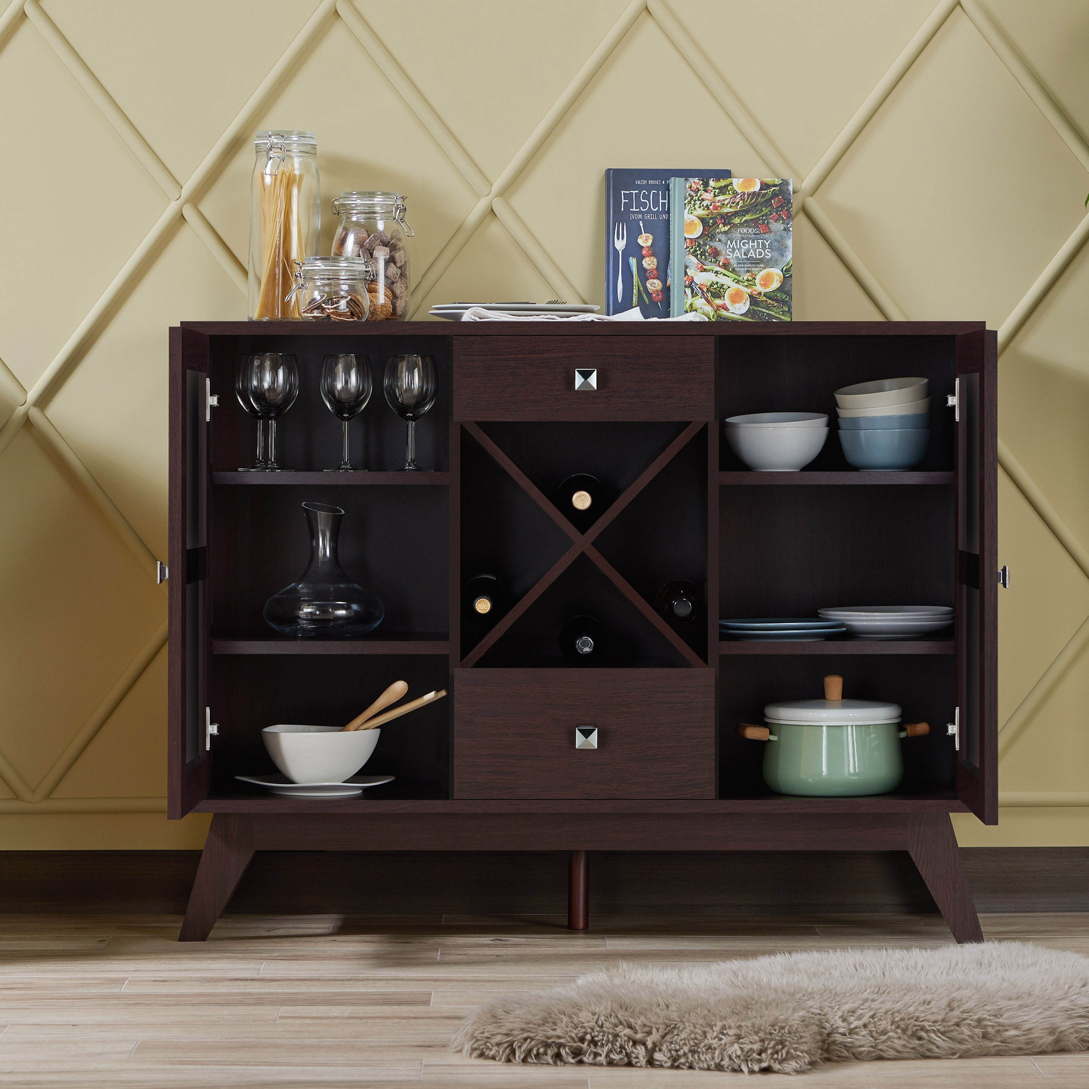 Furniture Of America Vema Contemporary Brown 47 Inch Dining 47 Inch Dining