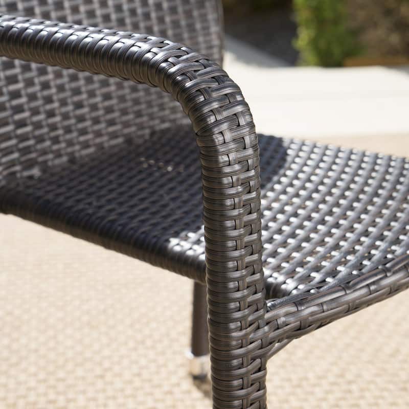 Lomita Outdoor 6-piece Rectangle Aluminum Wicker Dining Set by Christopher Knight Home