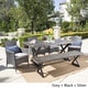 Owen Outdoor 6-piece Rectangle Aluminum Wicker Dining Set with Cushions by Christopher Knight Home - Thumbnail 1