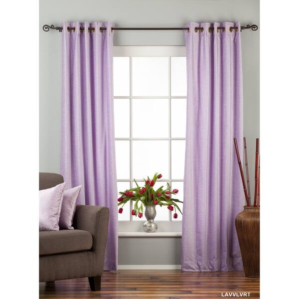 Shop Lavender Ring Grommet Top Velvet Curtain Drape Panel
