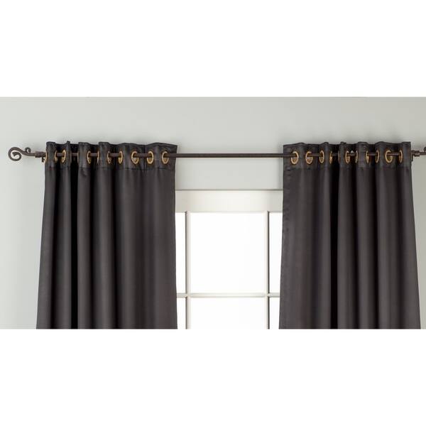 Shop Black Ring Grommet Top 90 Blackout Curtain Drape Panel
