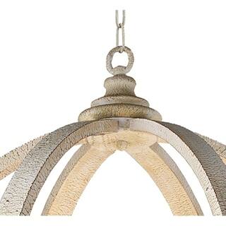 Y-Decor Hercules 4 Light Chandelier in Wooden Globe Frame - Chandeliers For Bedrooms by Overstock.com