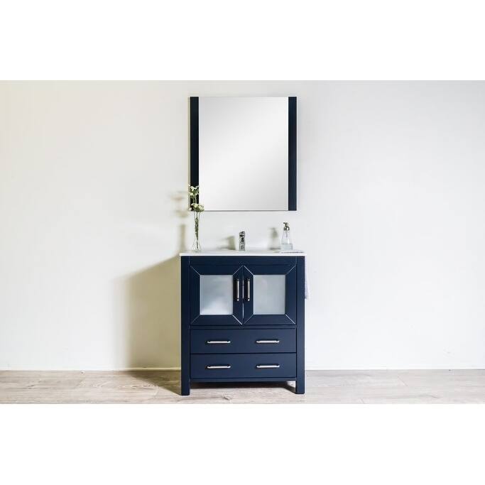 Newport Collection 30 inches w/ Integrated Sink in Navy