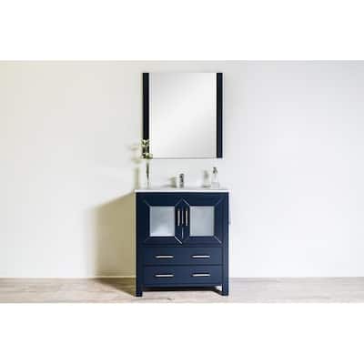 Newport Collection 30 inches w/ Integrated Sink in Navy