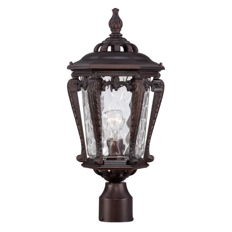 Acclaim Lighting Stratford Collection Post-Mount 1-Light Outdoor Architectural Bronze Light Fixture