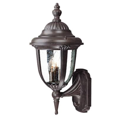Acclaim Lighting Monterey Collection Wall-Mount 3-Light Outdoor Burled Walnut Light Fixture