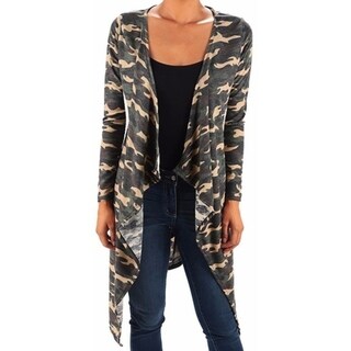 camo duster cardigan