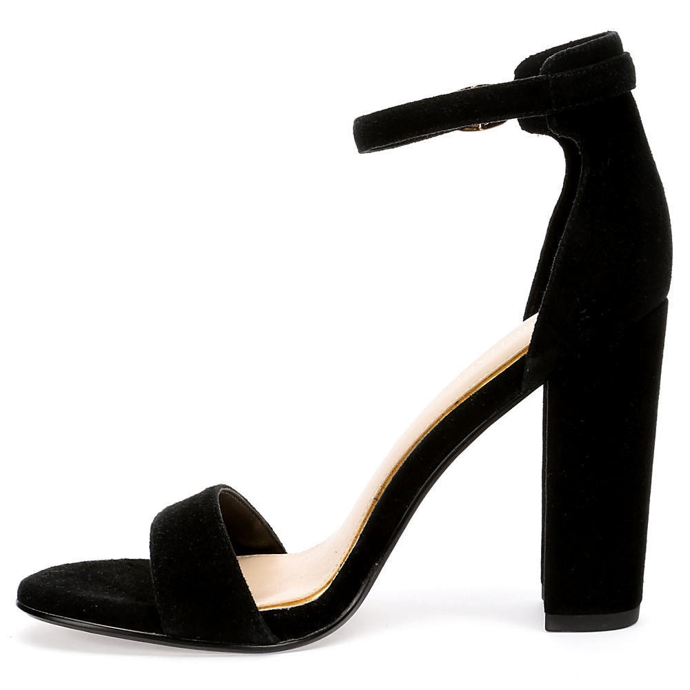 shannen black gladiator block heel sandals