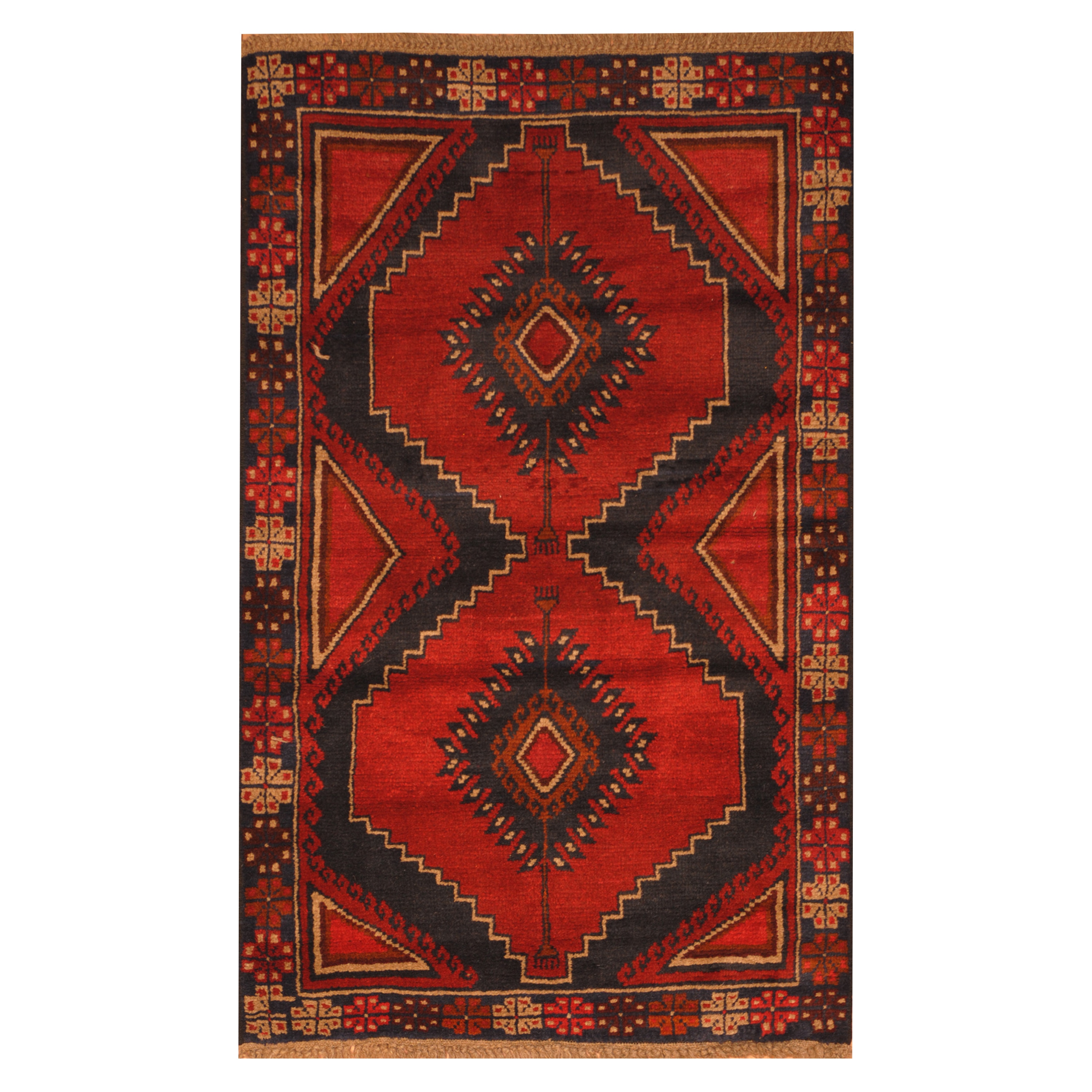 Handmade One-of-a-Kind Balouchi Wool Rug (Afghanistan) - 2'10 x 4'9