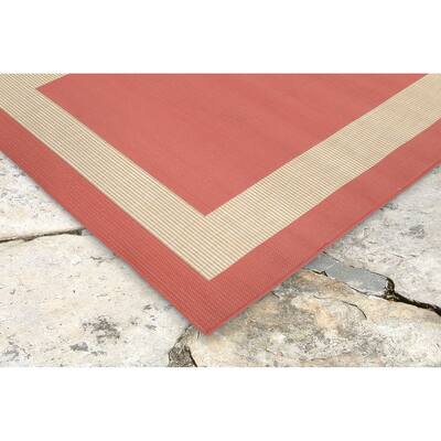 Liora Manne Tulum Border Indoor/Outdoor Rug Almond 39"X59"