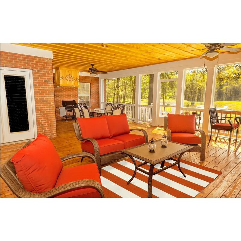 Liora Manne Sorrento Rugby Stripe Indoor/Outdoor Rug
