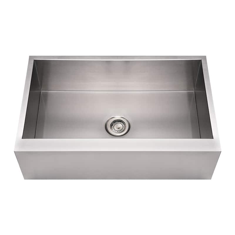Whitehaus Collection Noah's Commercial Single Bowl Front Apron Sink