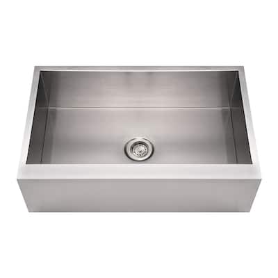 Whitehaus Collection Noah's Commercial Single Bowl Front Apron Sink