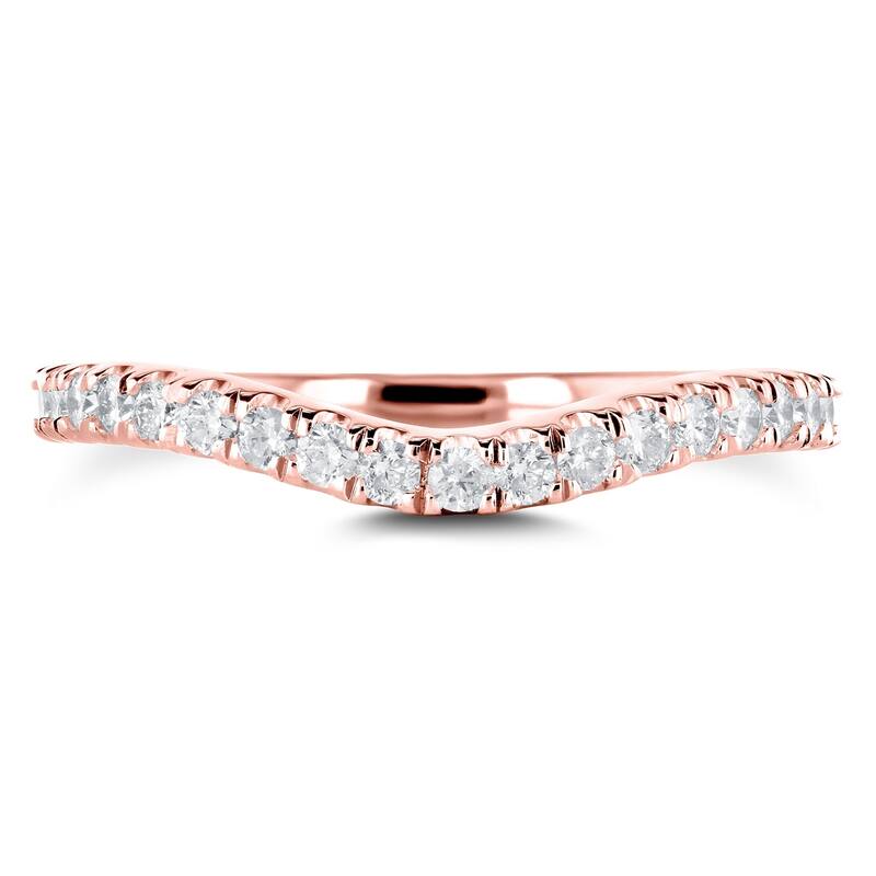 Annello by Kobelli 14k Gold 1/3ct TDW Diamond Curved Wedding Band