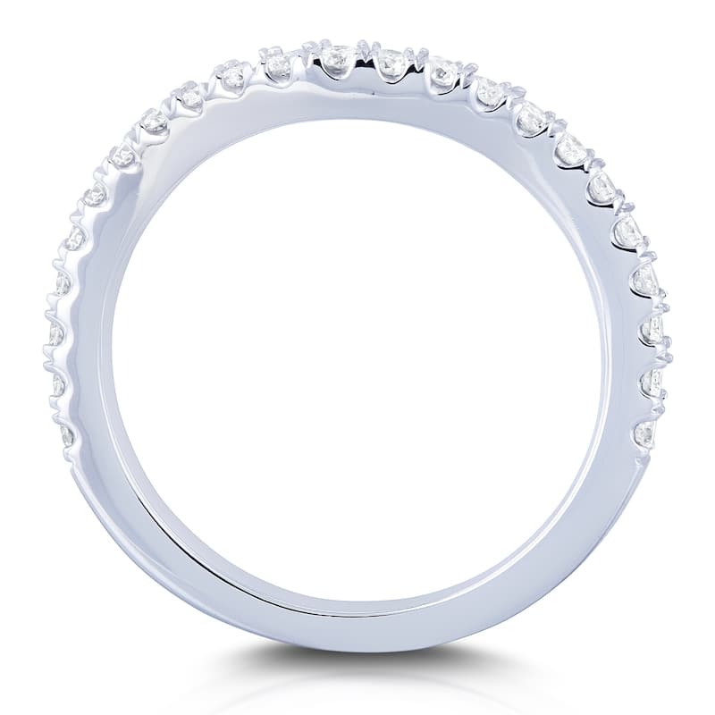 Annello by Kobelli 14k Gold 1/3ct TDW Diamond Curved Wedding Band
