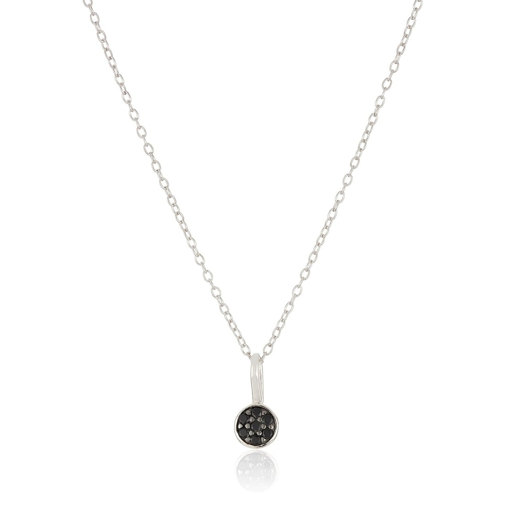 Pinctore Sterling Silver 2ctw White Topaz Necklace 18L