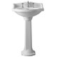 preview thumbnail 2 of 0, Whitehaus Collection Isabella Pedestal sink Three holes