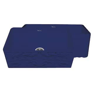 Blue Kitchen Sinks Online At Our Best Deals Whitehaus Collection Fireclay Reversible Sink