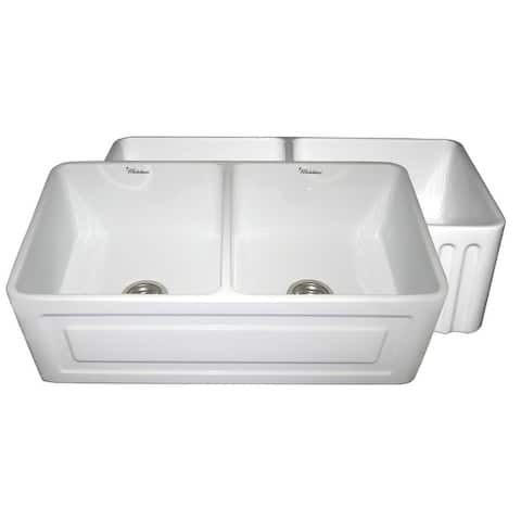 Whitehaus Collection Fireclay Double Bowl Sink