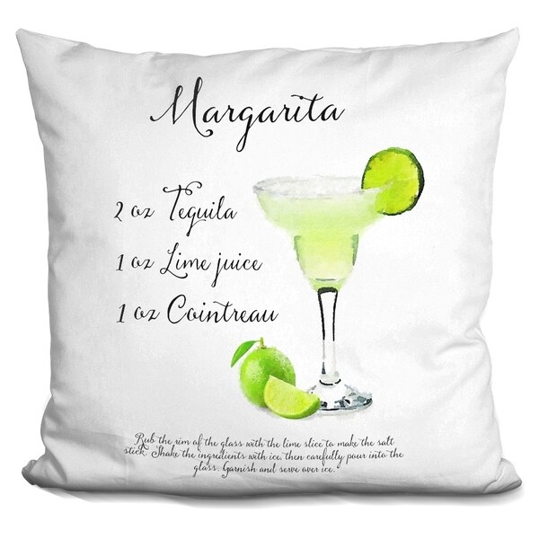 Lilipi Margarita Receipe Decorative Accent Throw Pillow