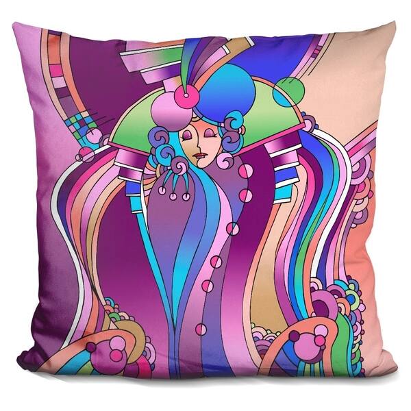 Lilipi Art Deco Lady Bird Decorative Accent Throw Pillow Bed Bath
