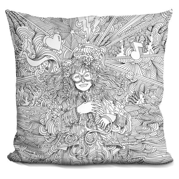 Lilipi Hippie Chick Decorative Accent Throw Pillow Overstock 18545457