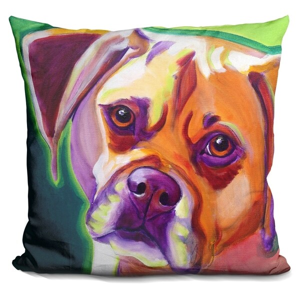 Lilipi Puggle - Cooper Decorative Accent Throw Pillow