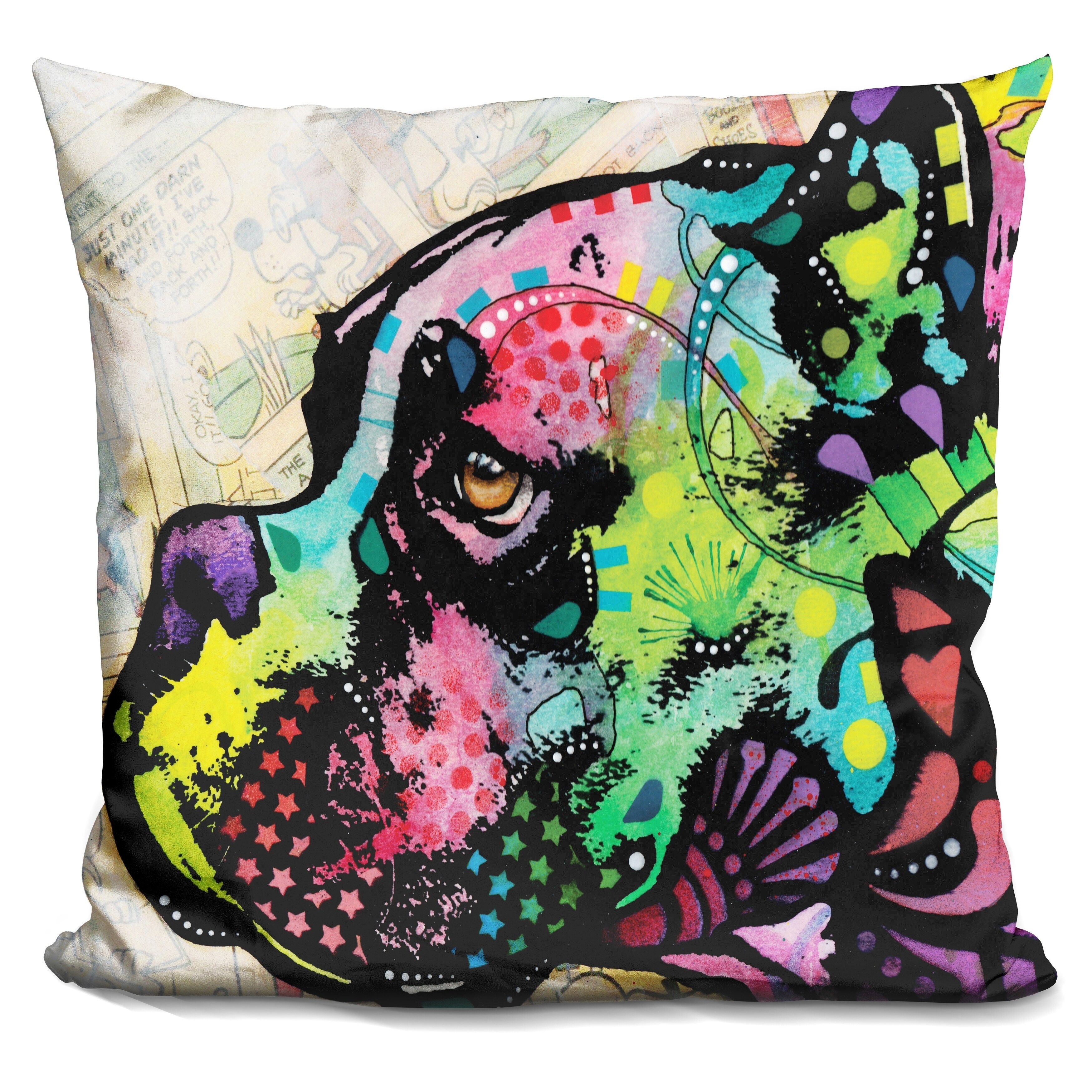 boxer throw pillow