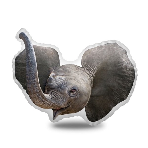 Lilipi Baby Elephant Decorative Accent Throw Pillow