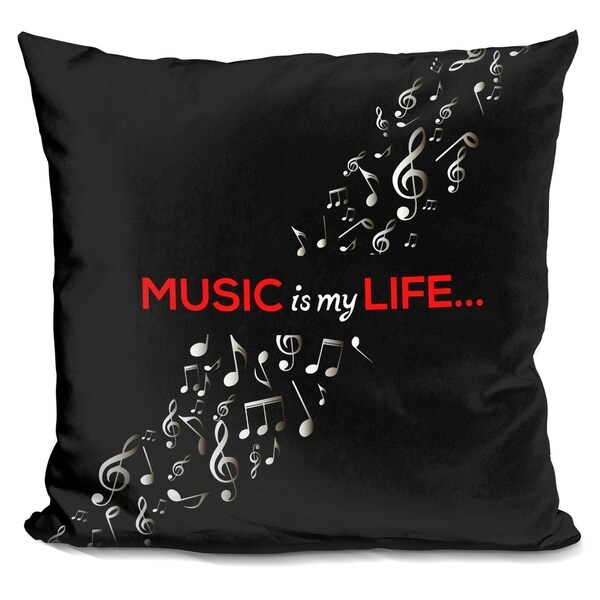 Lilipi Music Is Decorative Accent Throw Pillow